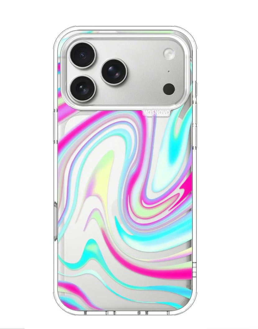Maska MOSNOVO za iPhone 15 Pro – Psihodelične spirale