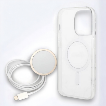 Guess komplet ovitek + polnilec (MagSafe) "Marble white" za iPhone 14 Pro (GUBPP14LHMEACSH)
