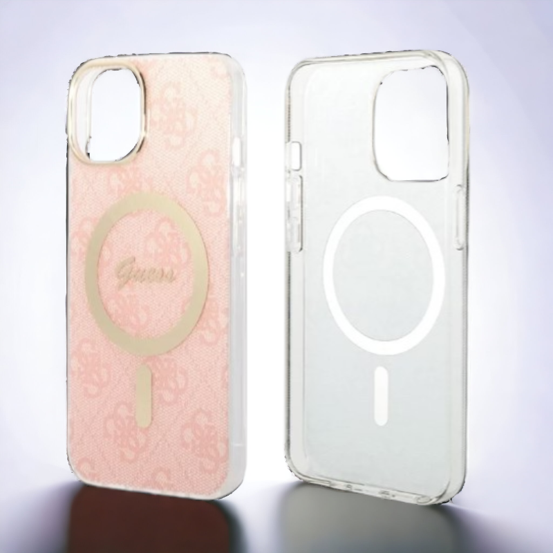 Guess komplet ovitek + polnilec (MagSafe) "pink" za iPhone 13 Pro (GUBPP13LH4EACSP)