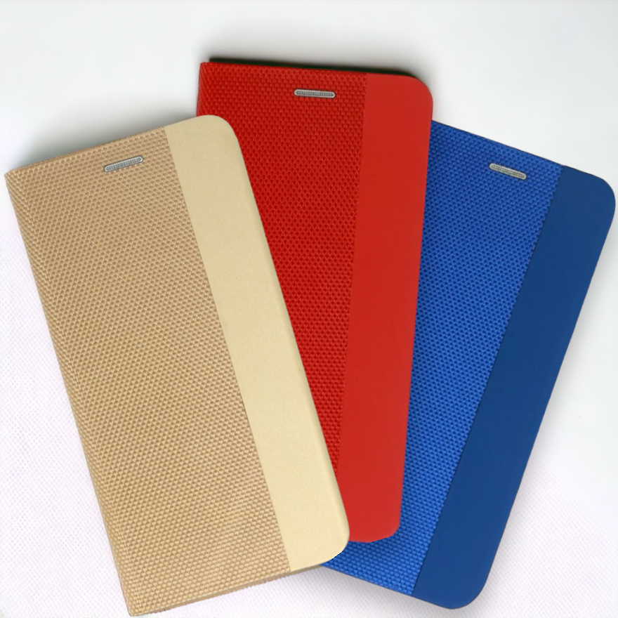 Preklopna torbica "Sensitive" za Samsung Galaxy S22 Ultra – Vennus – Zlata / Umetno usnje + TPU silikon