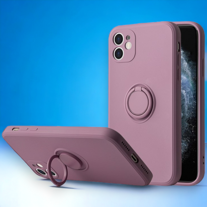 Silikonski ovitek "Silicone Ring" z držalom za Samsung Galaxy S22 Plus – Vennus – Vijolična / TPU silikon
