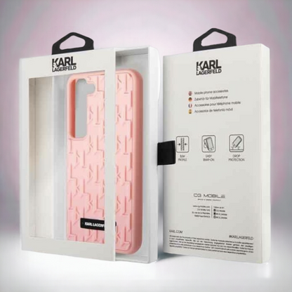 Ovitek Karl Lagerfeld "3D monogram - pink" za Samsung Galaxy S23 (KLHCS23SRUPKLPP)