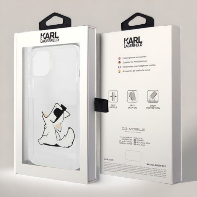 Silikonski ovitek Karl Lagerfeld "Choupette" za iPhone 14 Pro (KLHCP14LCFNRC)