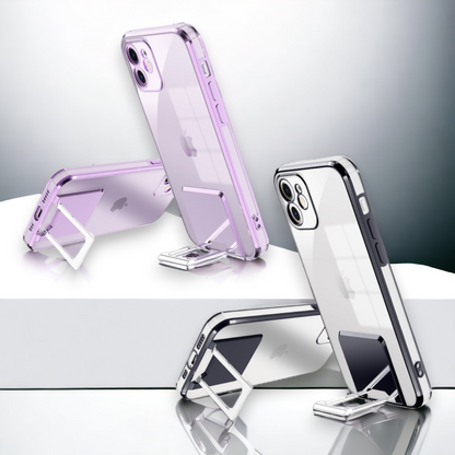 Ovitek "Kickstand Luxury" za iPhone 12 Pro Max – Infostyle – Črna / PC + TPU silikon