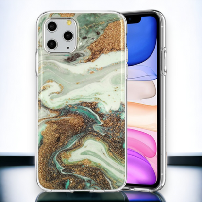 Ovitek "Marble Glitter" za iPhone 12 Pro Max – Infostyle – Zlata / TPU silikon