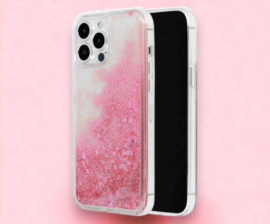Ovitek "Liquid Heart" za iPhone 12 Pro Max - Roza – Infostyle – Svetlo roza / TPU silikon