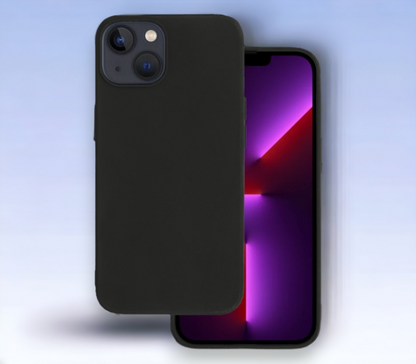 Silikonski ovitek "matt" za iPhone 14 Plus/15 Plus - Črna – Infostyle – Črna / Silikon