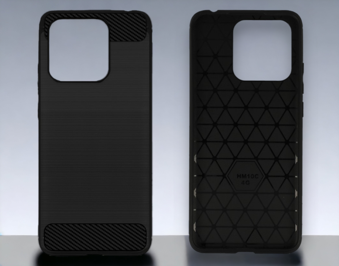 Silikonski ovitek "carbon lite" za Xiaomi Redmi 10C - Črna – Infostyle