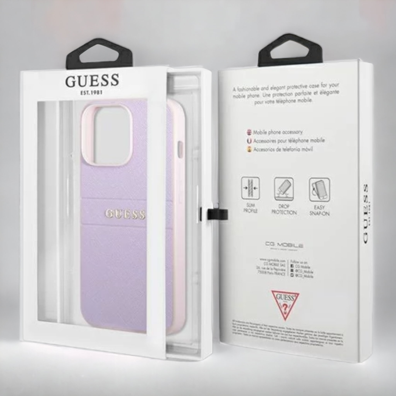 Ovitek Guess "silver purple" za iPhone 13 Pro Max/12 Pro Max (GUHCP13XPSASBPU)