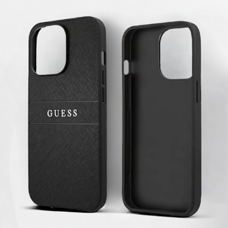 Ovitek Guess "silver black" za iPhone 13 Pro Max/12 Pro Max (GUHCP13XPSASBBK)