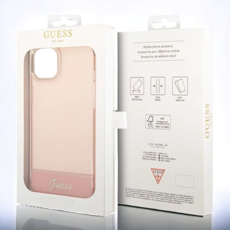 Ovitek Guess za iPhone 14 Pro Max - roza (GUHCP14XHGCOP)