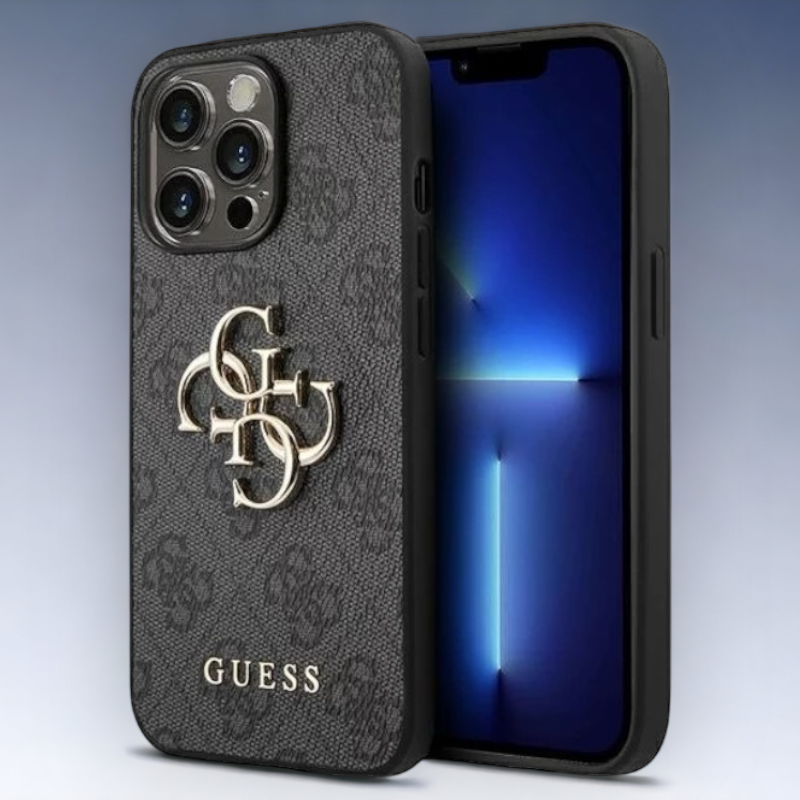 Ovitek Guess "grey 3D" za iPhone 14 Pro (GUHCP14L4GMGGR) – Siva / PC + TPU silikon