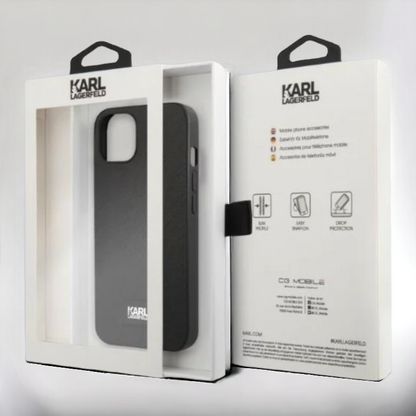 Ovitek Karl Lagerfeld "Saffiano Plaque" za iPhone 13 Pro Max/12 Pro Max (KLHCP13XSFMP2K)