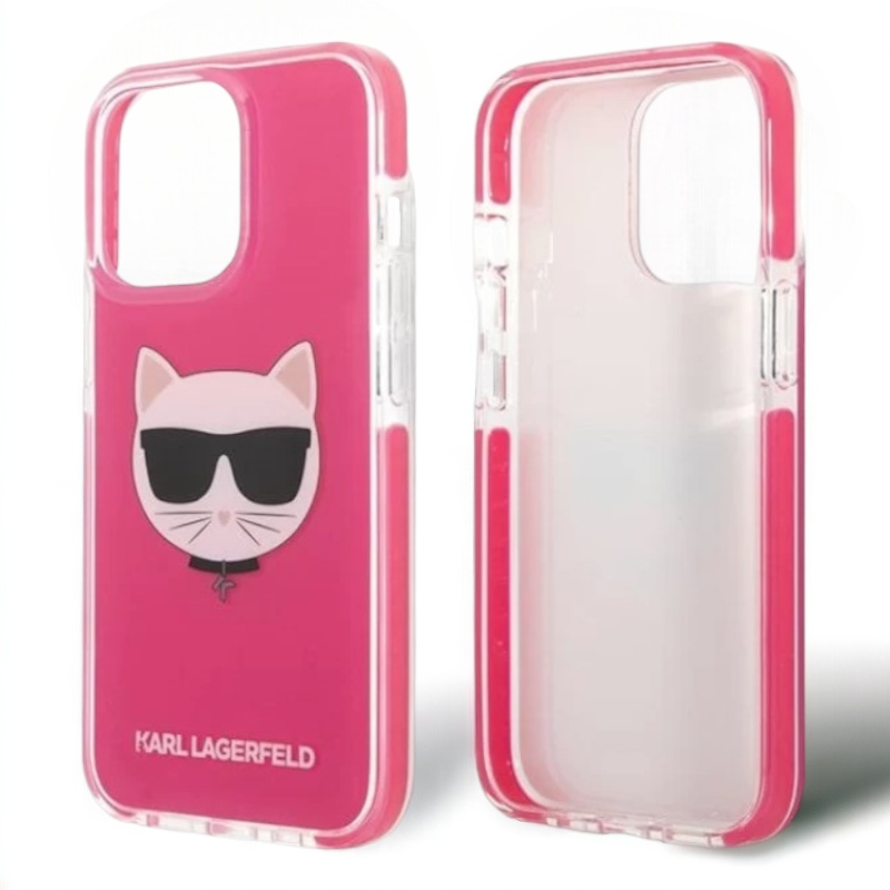 Ovitek Karl Lagerfeld "Choupette's Head - Fuchsia" za iPhone 13/13 Pro (KLHCP13LTPECPI)