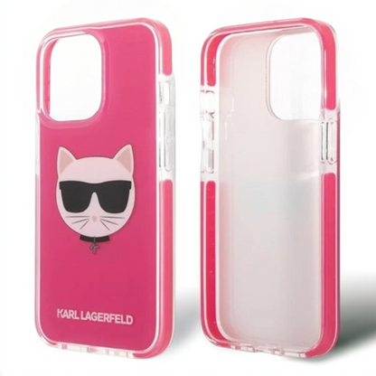 Ovitek Karl Lagerfeld "Choupette's Head - Fuchsia" za iPhone 13/13 Pro (KLHCP13LTPECPI)