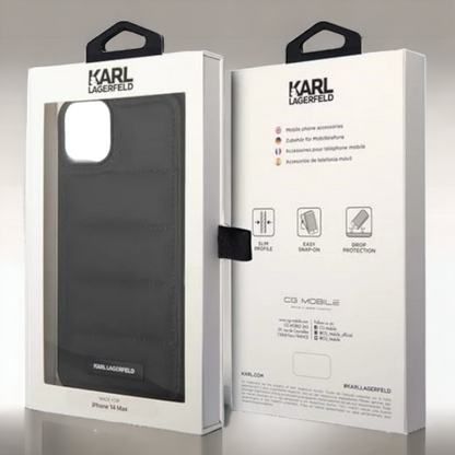 Ovitek Karl Lagerfeld "Puffy Metal Logo" za iPhone 14 Pro Max (KLHCP14XPSQAK)