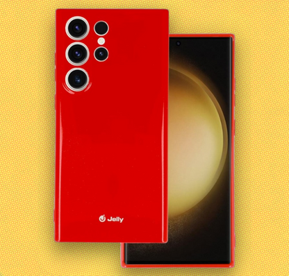 Silikonski ovitek "Jelly" za Samsung Galaxy S23 Ultra – Zlata / TPU silikon
