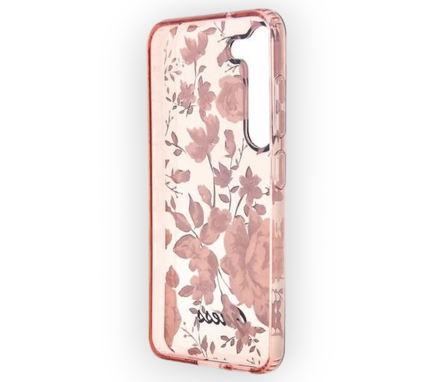 Ovitek Guess "Flower Collection - pink" za Samsung Galaxy S23 Plus (GUHCS23MHCFWSP)