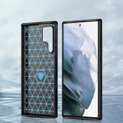 Silikonski ovitek "carbon" za Samsung Galaxy S22 Ultra - Črna – Techsuit