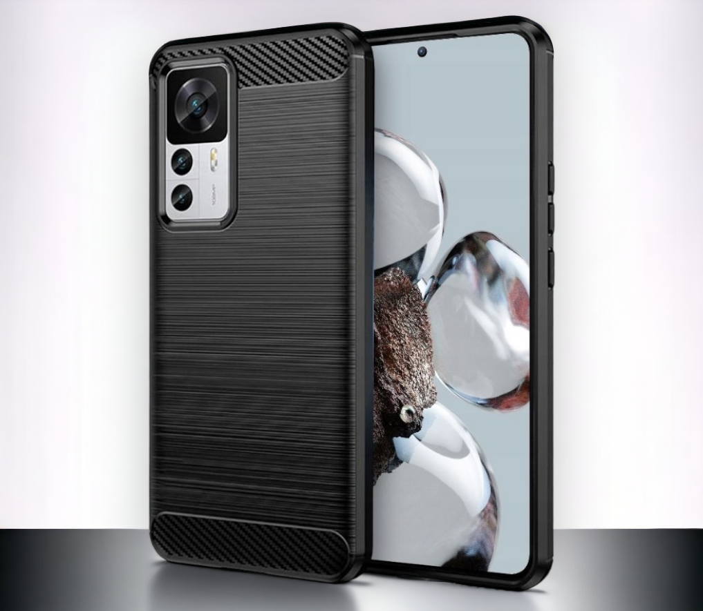 Silikonski ovitek "carbon" za Xiaomi 12T Pro - Črna – Techsuit – Črna / TPU silikon