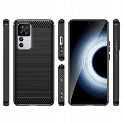 Silikonski ovitek "carbon" za Xiaomi 12T Pro - Črna – Techsuit