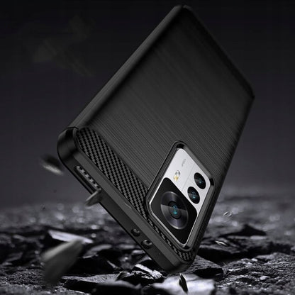 Silikonski ovitek "carbon" za Xiaomi 12T - Črna – Techsuit