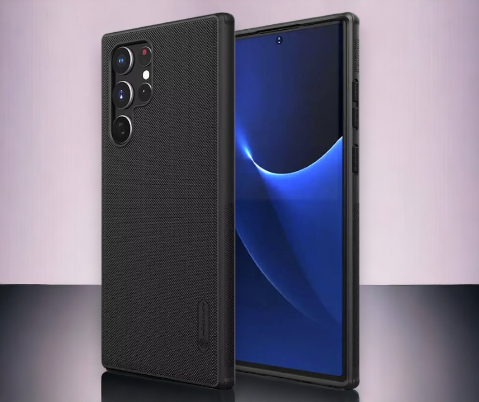 Ovitek "Nillkin Super Frosted Pro" za Samsung Galaxy S22 Ultra - črna – Črna / PC