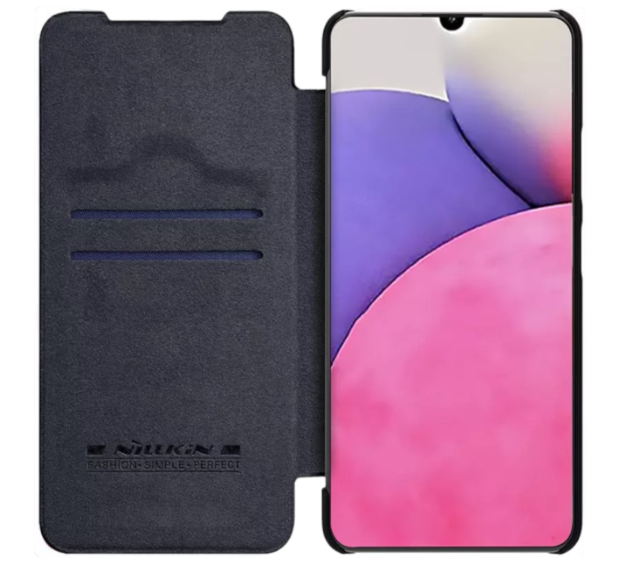 Usnjena preklopna torbica "QIN" za Samsung Galaxy A33 5G - črna – Nillkin