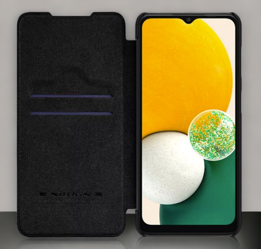 Usnjena preklopna torbica "QIN" za Samsung Galaxy A13 5G - črna – Nillkin