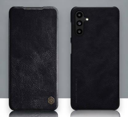 Usnjena preklopna torbica "QIN" za Samsung Galaxy A13 5G - črna – Nillkin