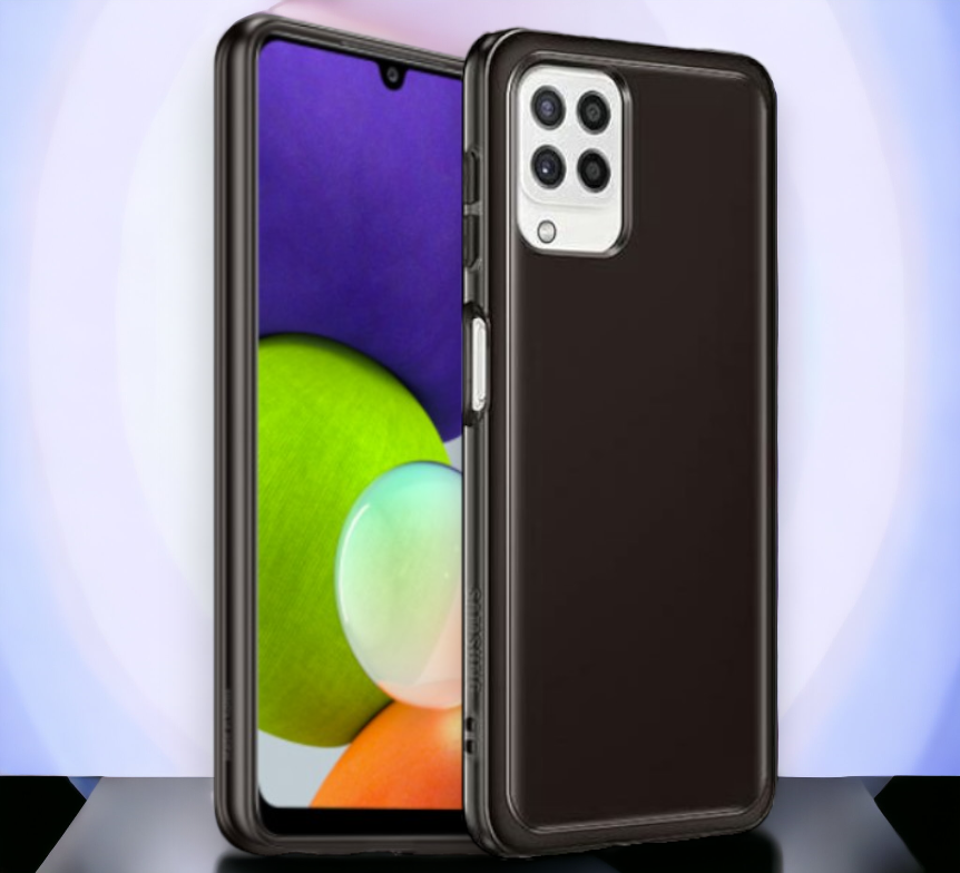 Original Samsung silikonski ovitek "Soft Clear" za Samsung Galaxy A22 4G - črna – Črna / Silikon