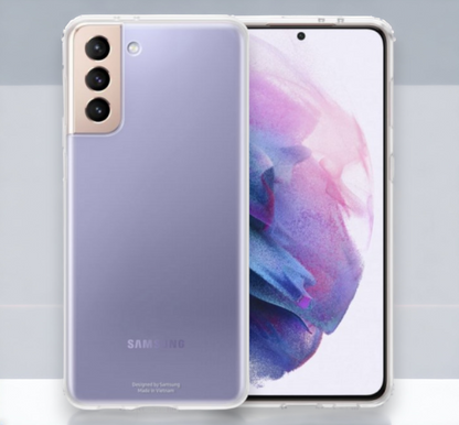 Original Samsung silikonski ovitek "Clear" za Samsung Galaxy S21 Plus - prozorna – Prozorna / TPU silikon