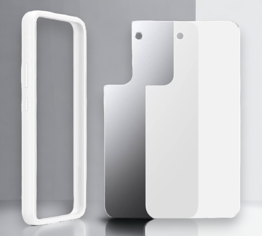 Originalen Samsung ovitek "Frame" za Samsung Galaxy S22 Plus – Temno modra / PC + TPU silikon