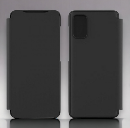 Original preklopna torbica za Samsung Galaxy A41 - črna – ANYMODE – Črna / PU usnje + PC