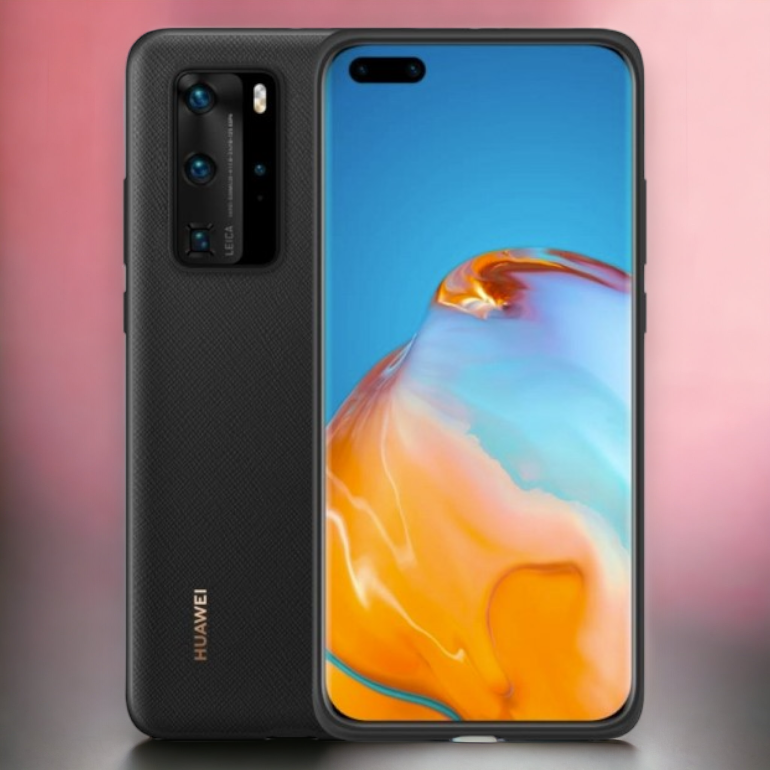 Original Huawei silikonski ovitek za Huawei P40 - črna – Črna / TPU silikon