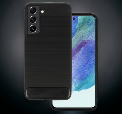 Ovitek "Carbon lite" za Samsung Galaxy S21 FE - Črna – Infostyle – Črna / TPU silikon