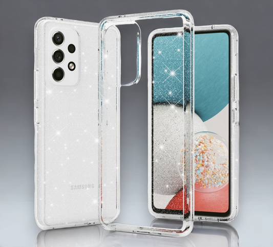 Silikonski ovitek "Crystal Glitter" za Samsung Galaxy A33 5G - Srebrna – Infostyle – Srebrna / TPU silikon