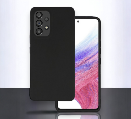 Silikonski ovitek "matt" za Samsung Galaxy A53 5G - Črna – Infostyle – Črna / Silikon