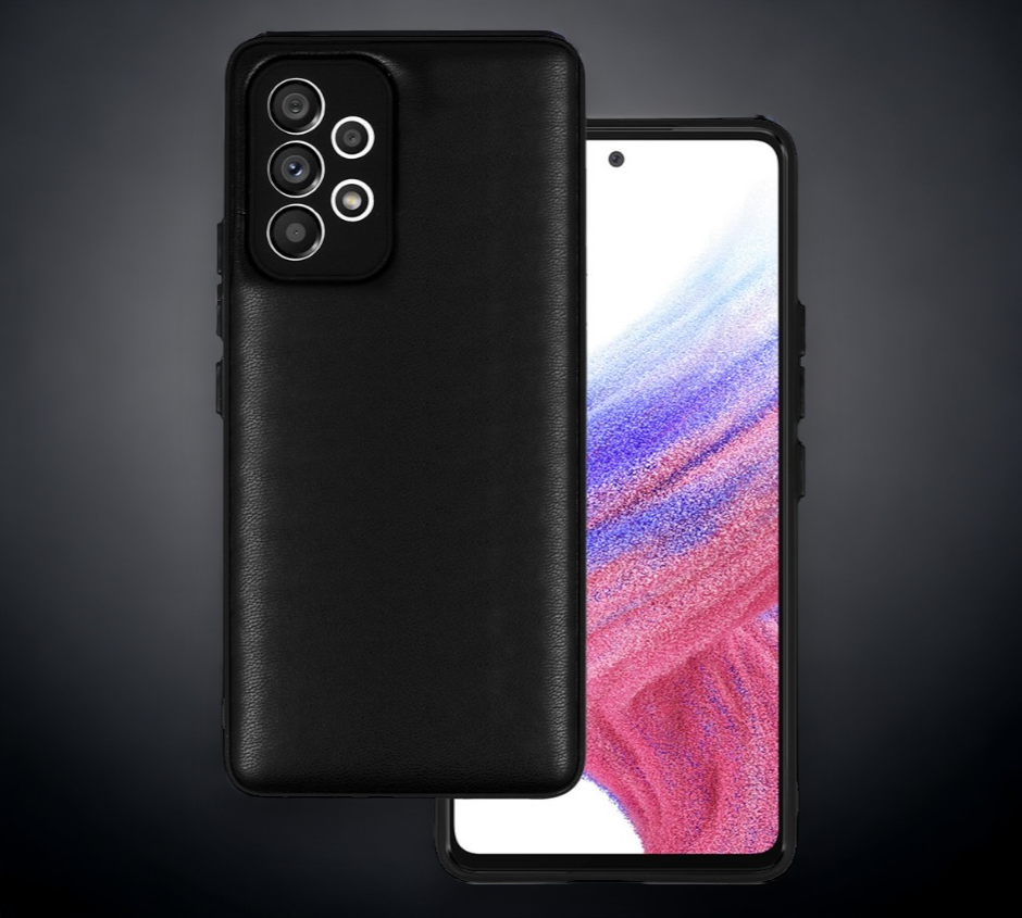 Silikonski ovitek "Smooth Leather 3D" za Samsung Galaxy A33 5G - črna – Infostyle – Črna / PU usnje + PC