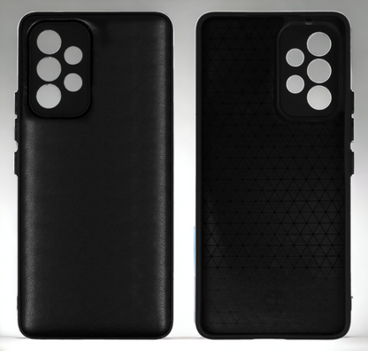 Silikonski ovitek "Smooth Leather 3D" za Samsung Galaxy A33 5G - črna – Infostyle