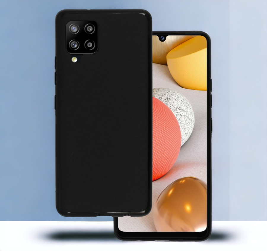 Silikonski ovitek "matt" za Samsung Galaxy A42 5G - Črna – Infostyle – Črna / Silikon