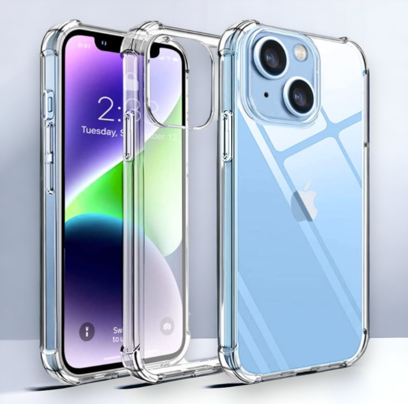 Silikonski ovitek "Anti fall" za iPhone 14 (1.5 mm) - Transparent – Infostyle – Prozorna / TPU silikon