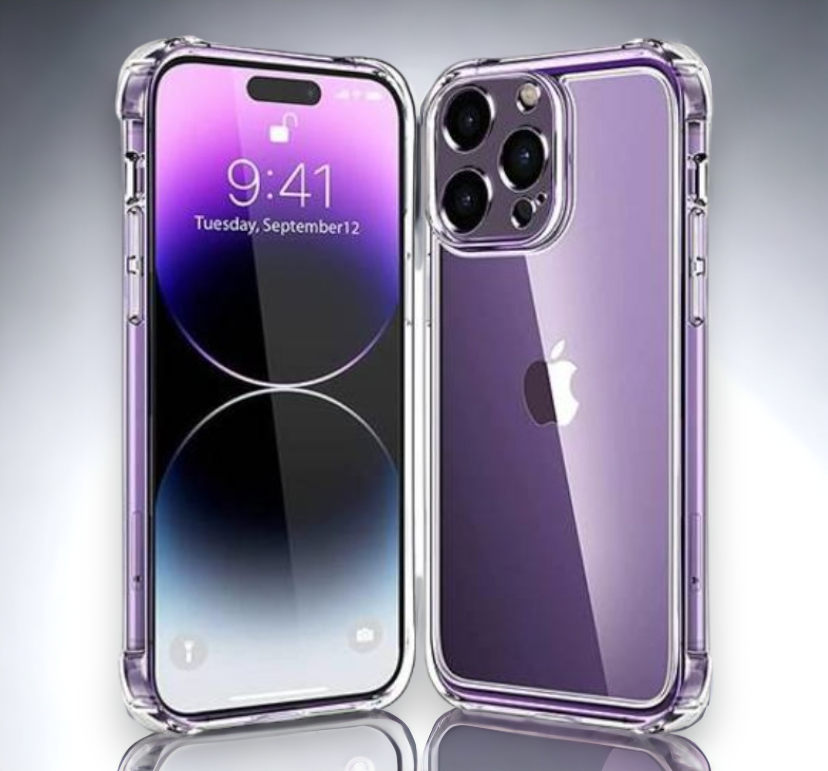 Silikonski ovitek "Antishock MeePhone" za iPhone 14 Pro Max (1.5 mm) - Transparent – Prozorna / TPU silikon