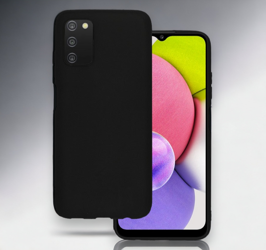 Silikonski ovitek "matt" za Samsung Galaxy A03s - Črna – Infostyle – Črna / Silikon