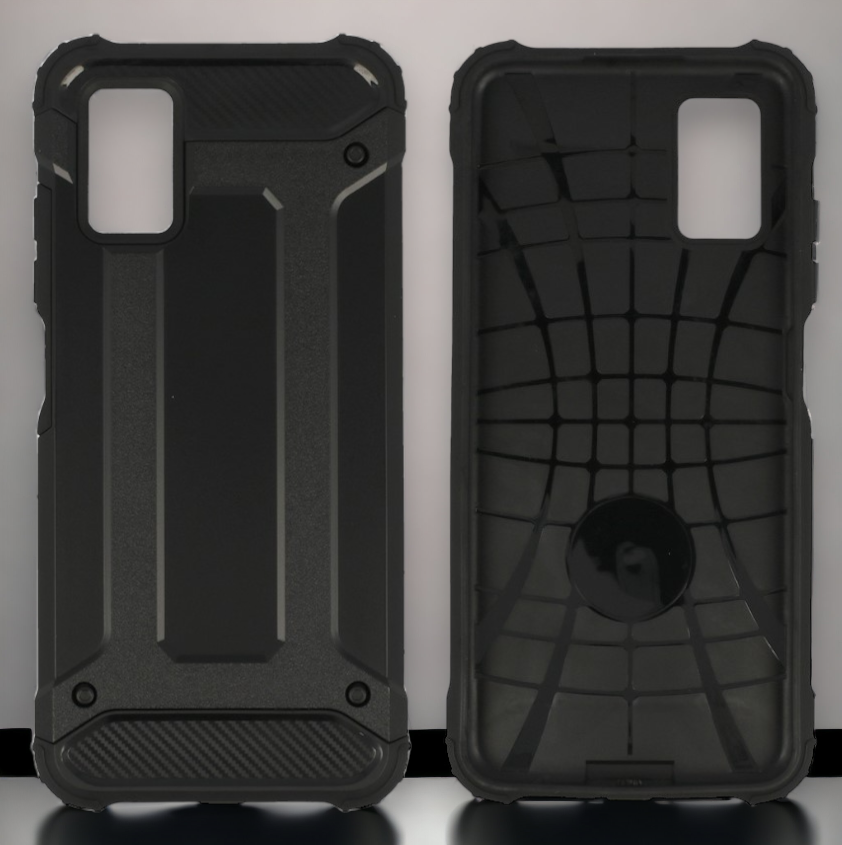 Silikonski ovitek "armor carbon" za Samsung Galaxy A03s - Črna – Infostyle