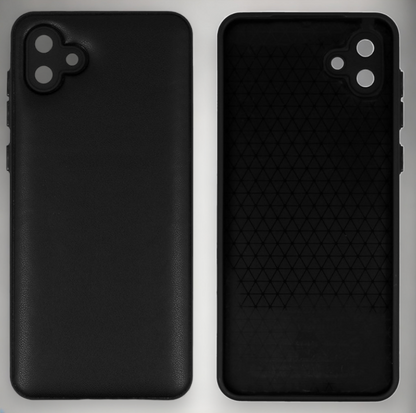 Silikonski ovitek "Smooth Leather 3D" za Samsung Galaxy A04 - črna – Infostyle