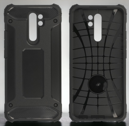 Silikonski ovitek "armor carbon" za Xiaomi Redmi 9 - Črna – Infostyle