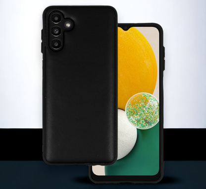 Silikonski ovitek "Smooth Leather 3D" za Samsung Galaxy A13 5G - črna – Infostyle – Črna / PU usnje + PC