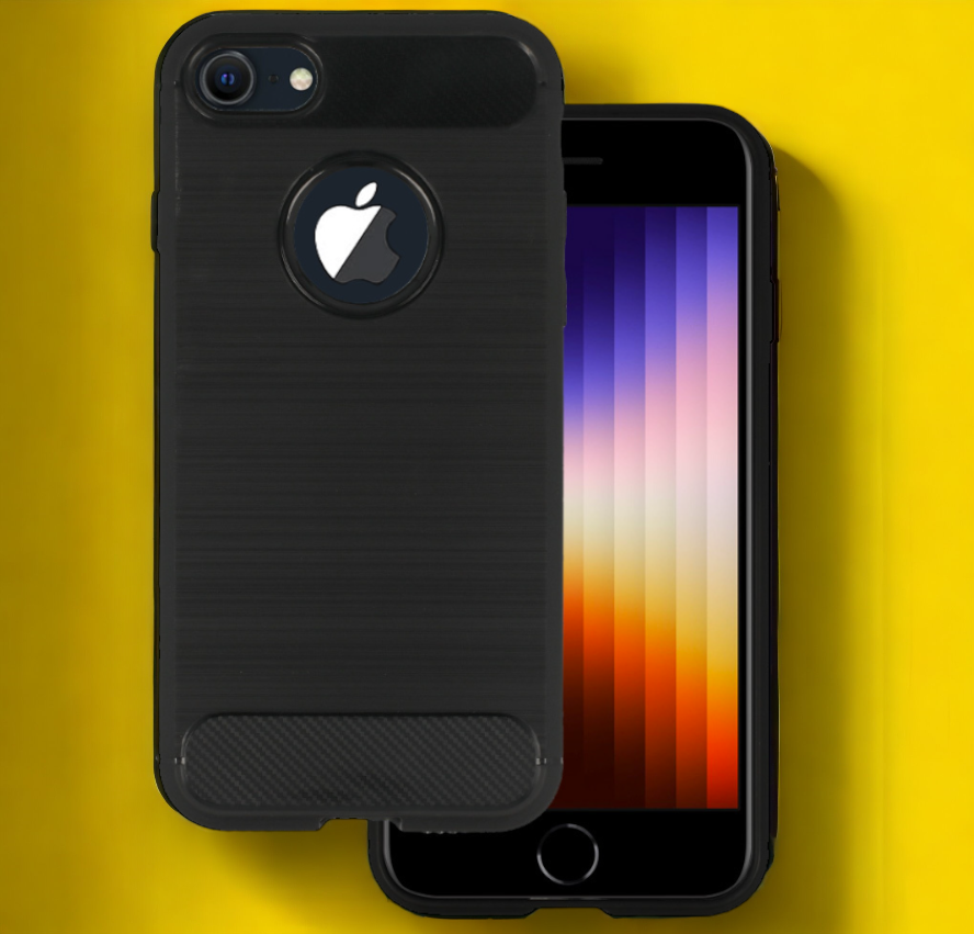 Ovitek "Carbon lite" za iPhone SE 2020/2022/2023 - Črna – Infostyle – Črna / TPU silikon