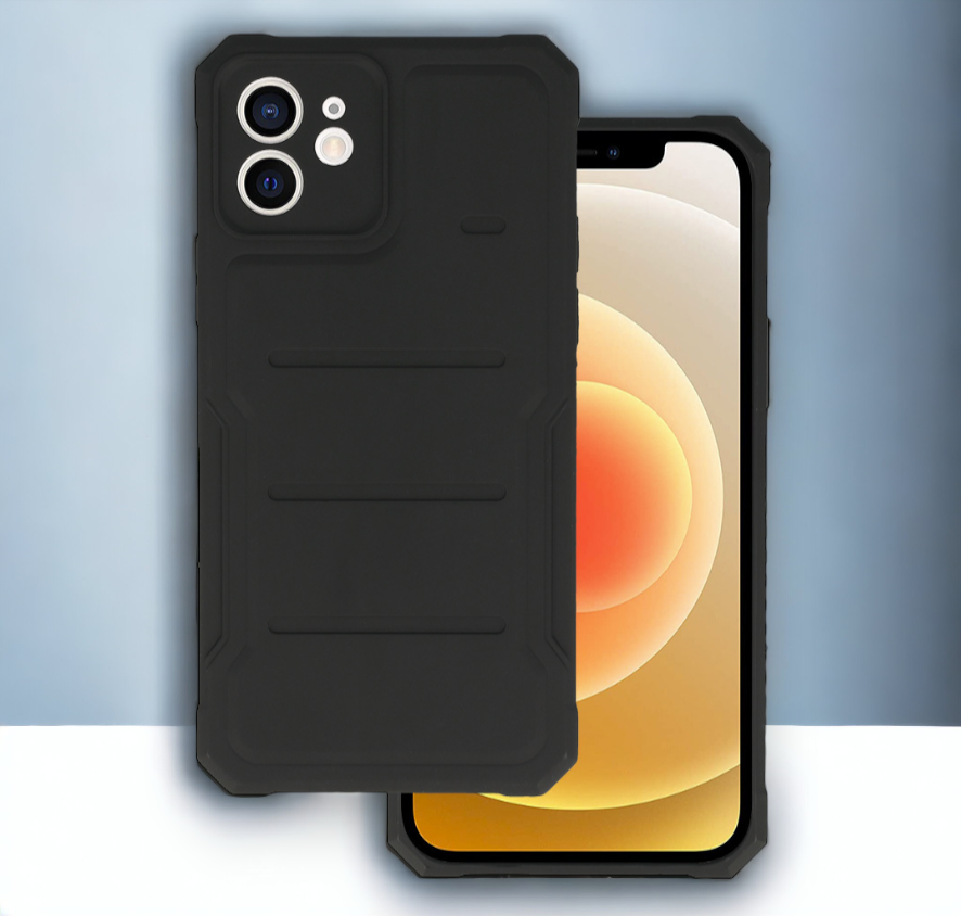 Silikonski ovitek "Protector" za iPhone 12 - črna – Infostyle – Črna / TPU silikon